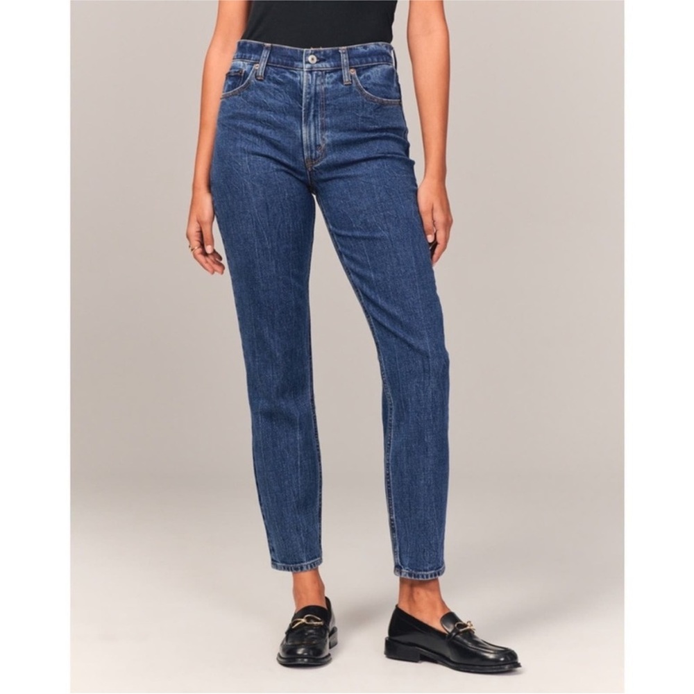 Abercrombie & Fitch Dark Blue Straight Leg Jeans